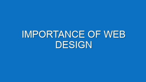 Importance of Web Design